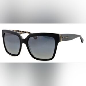 DOLCE & GABBANA  Black on Leopard Polarized Sunglasses